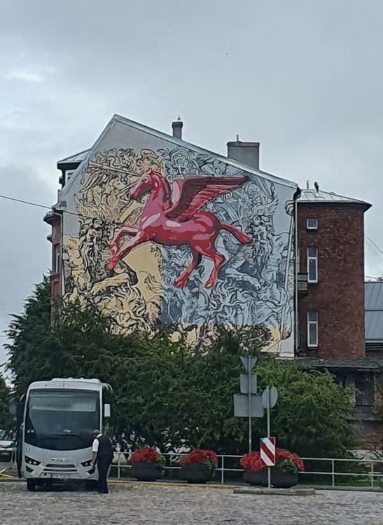 Wandmalerei in der Stadt Liepaja (Lettland) Foto: Philipp Steffen 